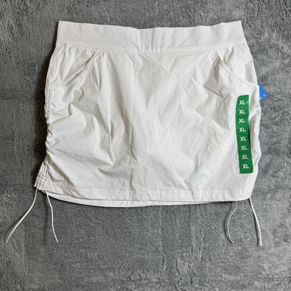 New Women's Columbia Marina Bay Skort Skirt White Size XL UPF 50 Omni-Shade Golf